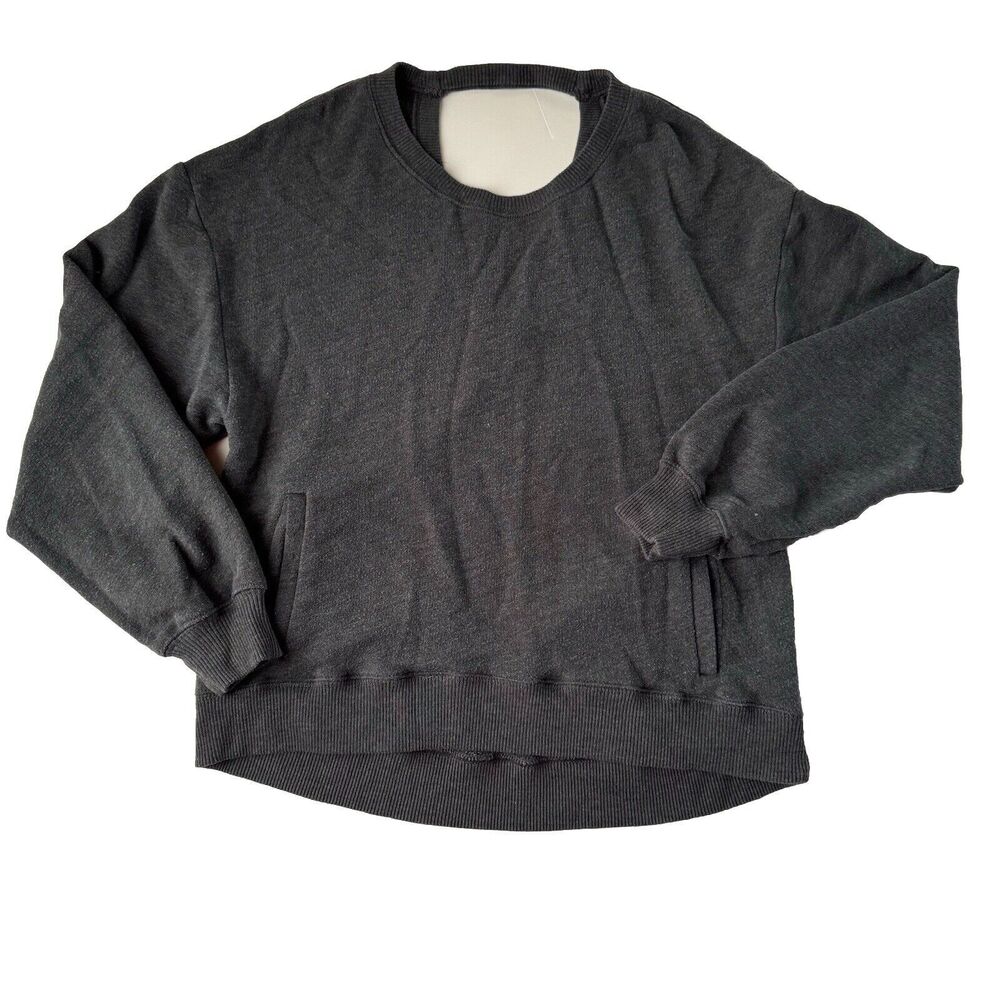 Hollister Women’s Long Sleeve Gray Crewneck Sweater Open Back Pullover Size XS